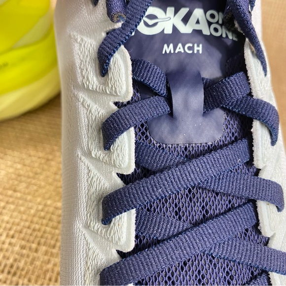 🛑SOLD🛑 Hoka One One Running Shoes Mach 4 Walking White Neon Lite Weight 12 D - Picture 10 of 13
